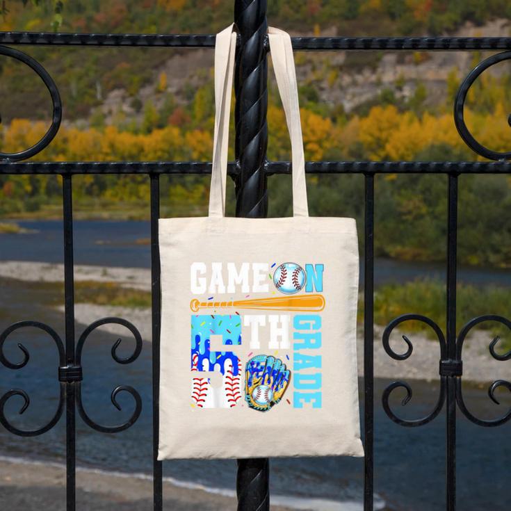5th Grade Back To School Baseball Drip Ice Cream Game On Canvas Tote Bag