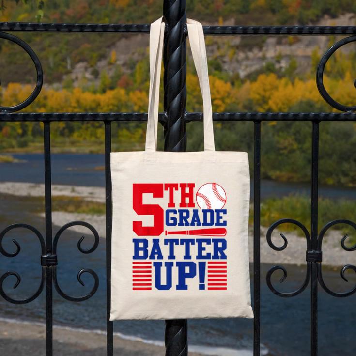 5th Grade Batter Up Back To School Fifth Grade Baseball Boys Canvas Tote Bag