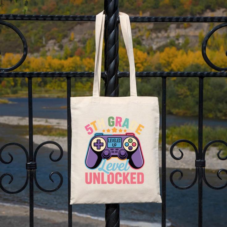 5th Grade Level Unlocked Shirt – Gamer Back To School Performance Canvas Tote Bag