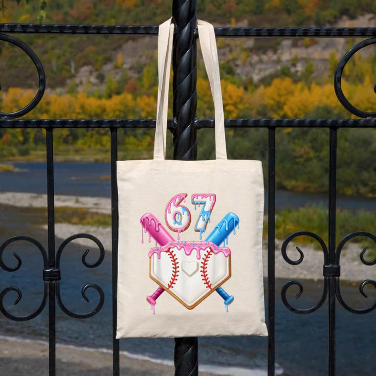 6 7 Baseball Dripping Six Seven Gen Alpha Slang Canvas Tote Bag