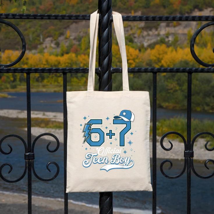 6 7 Meme Official Teenager 13th Birthday Baseball Boy Canvas Tote Bag