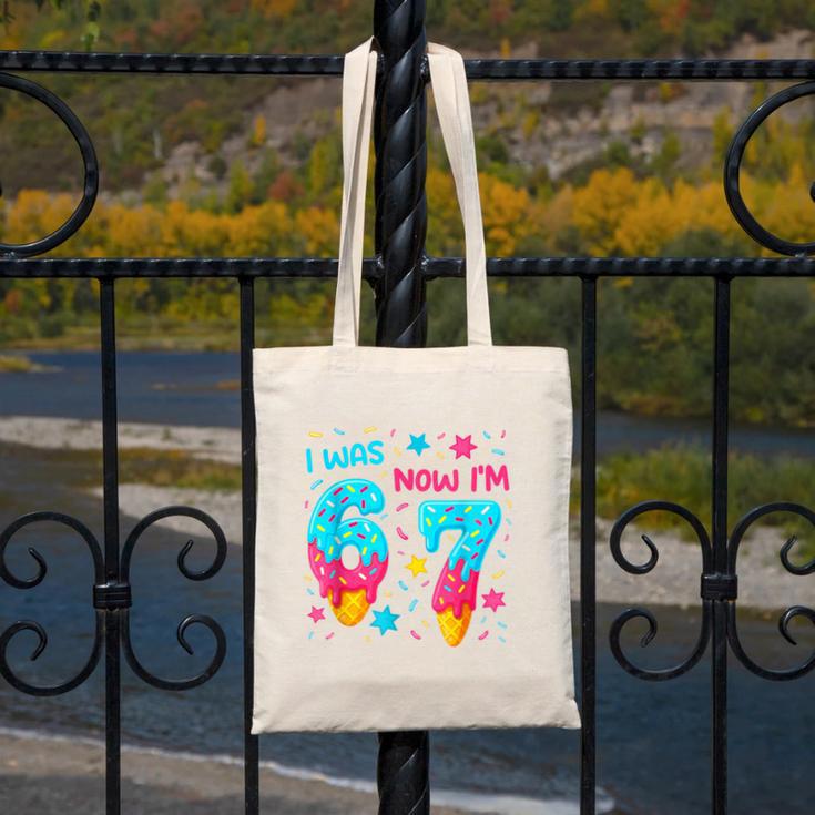 I Was 6 Now I'm 7 67 Birthday Baseball Drip 7 Year Old Canvas Tote Bag I Was 6 Now I'm 7 67 Birthday Baseball Drip 7 Year Old Canvas Tote Bag
