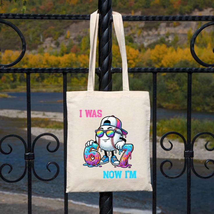 I Was 6 Now I'm 7 Baseball Birthday Drip Ice Cream Boy Canvas Tote Bag I Was 6 Now I'm 7 Baseball Birthday Drip Ice Cream Boy Canvas Tote Bag