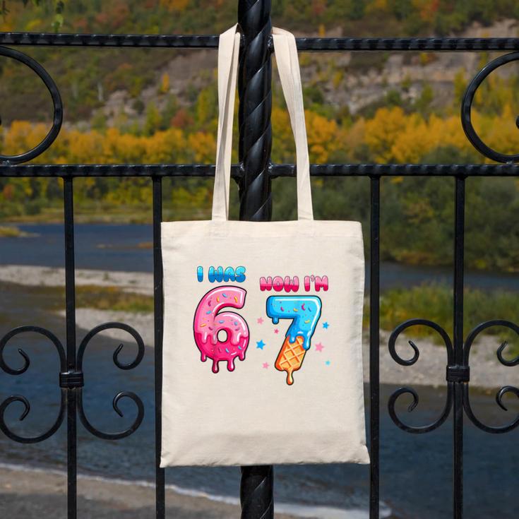 I Was 6 Now I'm 7 Birthday Baseball Drip For Boys Kid Canvas Tote Bag