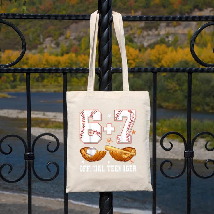 67 13 Year Old Official Teenager Baseball Boy 13th Birthday Canvas Tote Bag