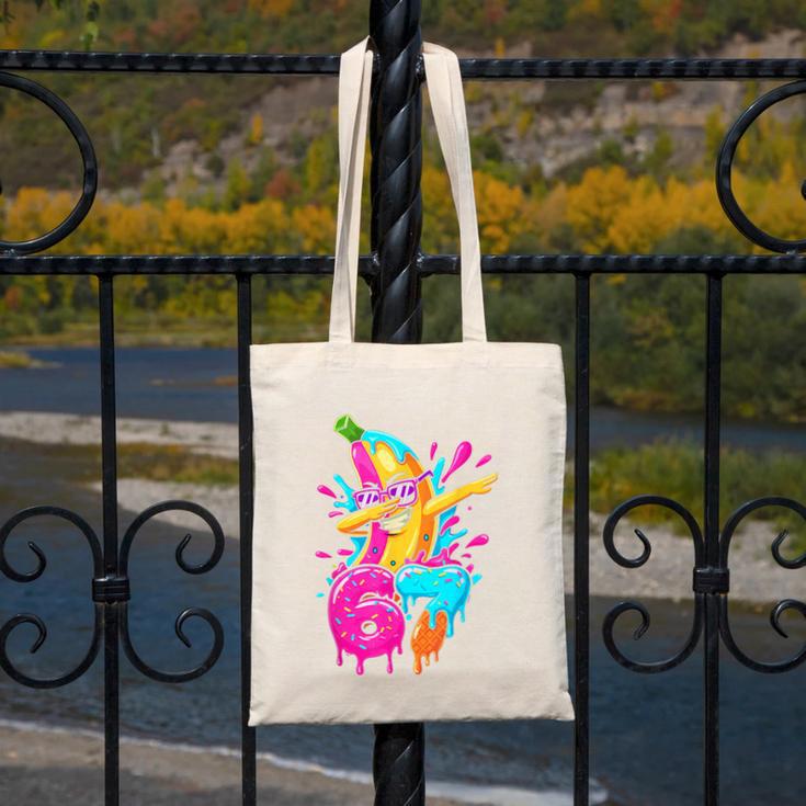 67 Baseball Dabbing Banana 6 7 Dripping Ice Cream Meme Canvas Tote Bag