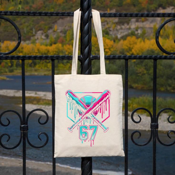 67 Baseball Drip Six Seven Gen Alpha Slag Canvas Tote Bag 67 Baseball Drip Six Seven Gen Alpha Slag Canvas Tote Bag