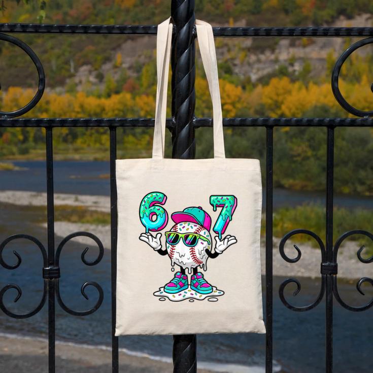 67 Meme Six Seven 6 7 Meme Baseball Drip Canvas Tote Bag 67 Meme Six Seven 6 7 Meme Baseball Drip Canvas Tote Bag