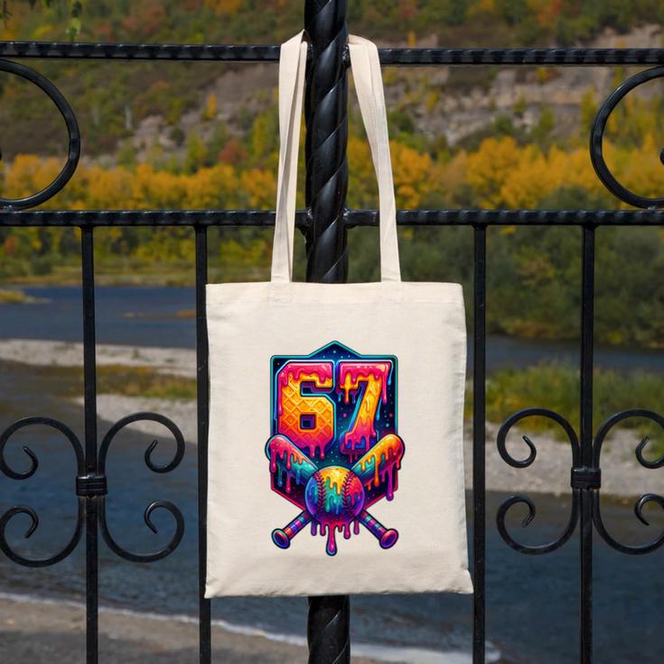 67 Meme Trendy Baseball Number 67 Player Six Seven Canvas Tote Bag