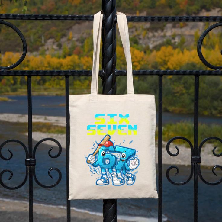 67 Six Seven 6-7 Italian Brainrot Kids Baseball Meme Canvas Tote Bag