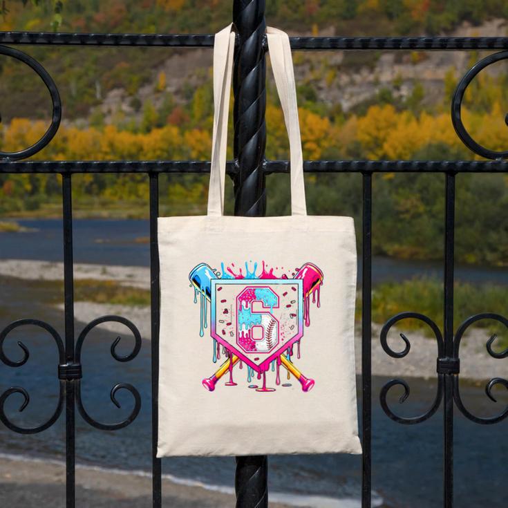 6th Birthday Boys Baseball Ice Cream Drip Boys Baseball Canvas Tote Bag 6th Birthday Boys Baseball Ice Cream Drip Boys Baseball Canvas Tote Bag