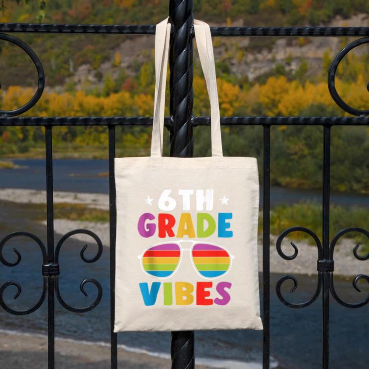 6th Grade Back To School Sunglasses Vibes Retro First Day Canvas Tote Bag 6th Grade Back To School Sunglasses Vibes Retro First Day Canvas Tote Bag