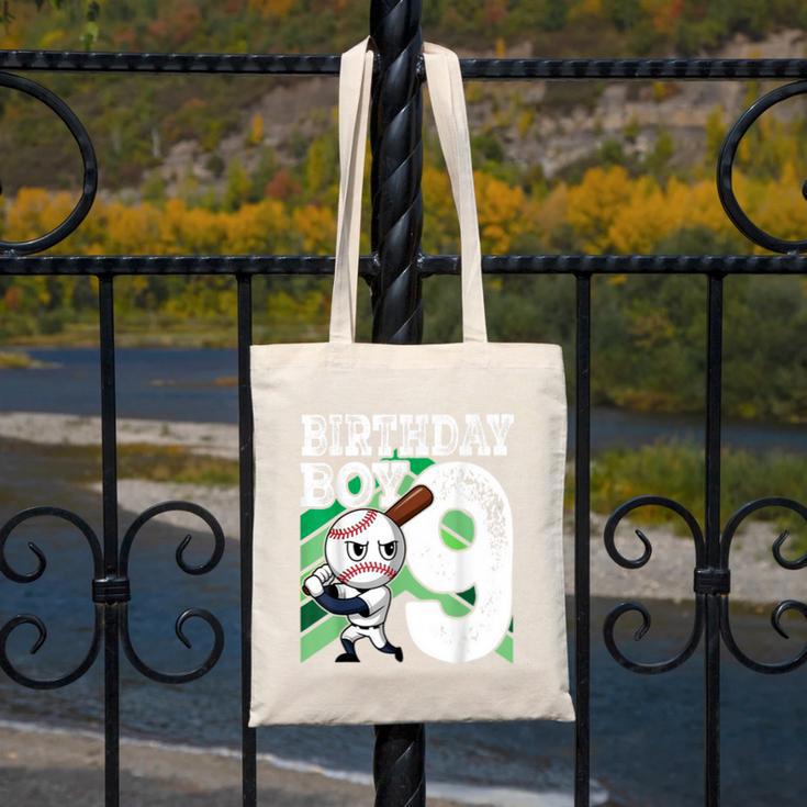 9th Birthday Baseball Birthday Party 9th Birthday Boy Canvas Tote Bag