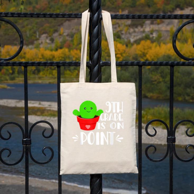 9th Grade Is On Point Cactus Back To School Canvas Tote Bag 9th Grade Is On Point Cactus Back To School Canvas Tote Bag
