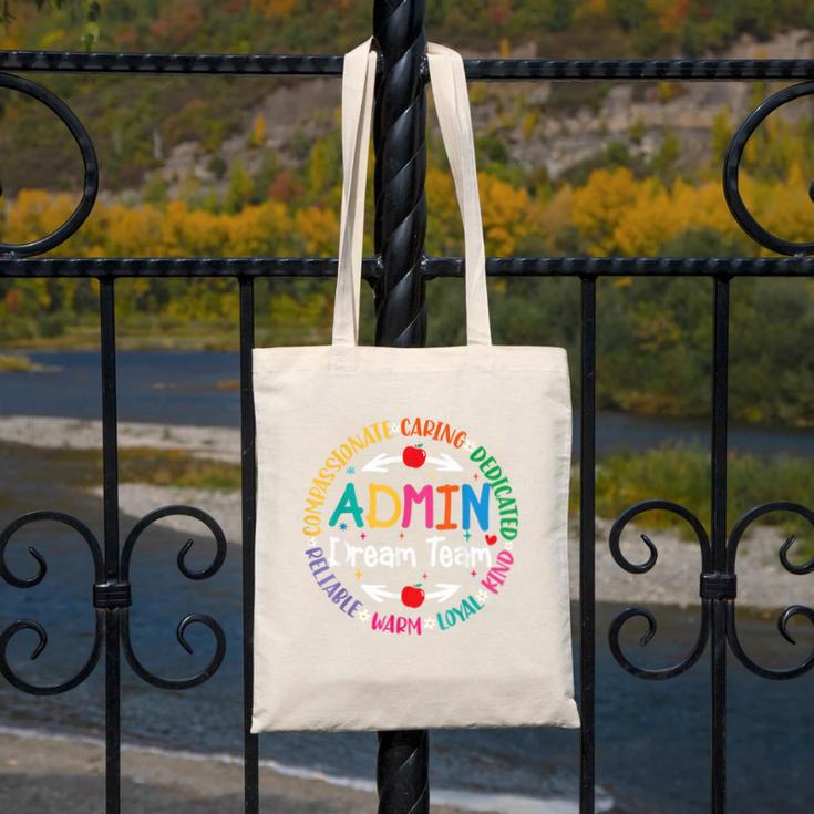 Admin Dream Team Back To School Front Office Employees Staff Canvas Tote Bag Admin Dream Team Back To School Front Office Employees Staff Canvas Tote Bag