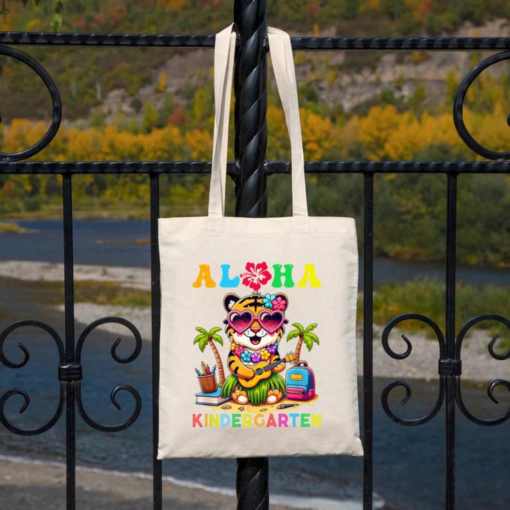 Aloha Kindergarten Tiger Hawaii Back To School Kids Girls Canvas Tote Bag Aloha Kindergarten Tiger Hawaii Back To School Kids Girls Canvas Tote Bag