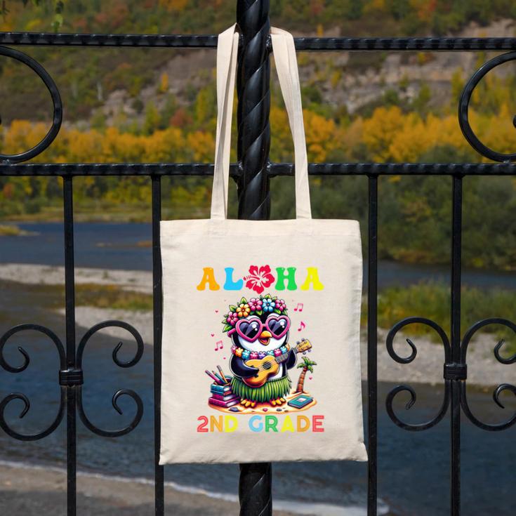 Aloha Second Grade Penguin Hawaii Back To School Kids Girl Canvas Tote Bag Aloha Second Grade Penguin Hawaii Back To School Kids Girl Canvas Tote Bag