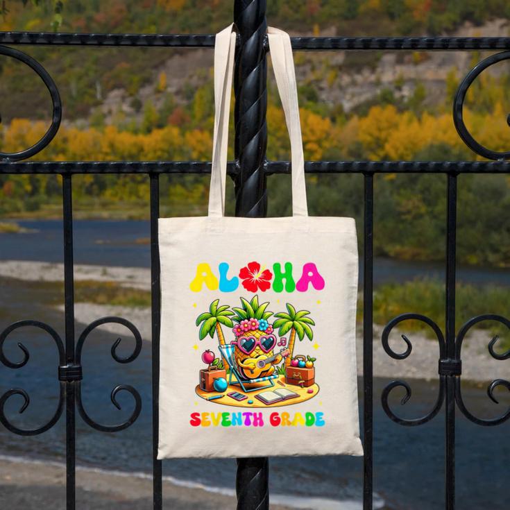 Aloha Seventh Grade Pineapple Hawaii Back To School Girls Canvas Tote Bag Aloha Seventh Grade Pineapple Hawaii Back To School Girls Canvas Tote Bag