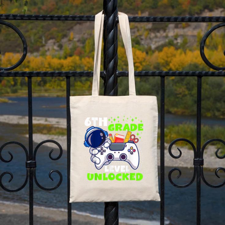 Back To School 6th Grade Level Unlocked Gamer Boys Kids Canvas Tote Bag Back To School 6th Grade Level Unlocked Gamer Boys Kids Canvas Tote Bag