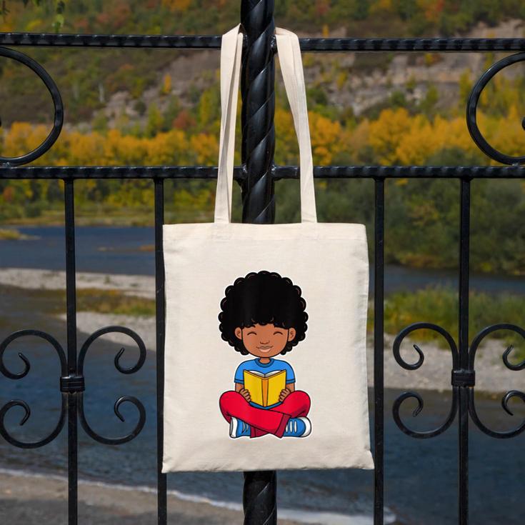 Back To School Afro African American Boy Student Canvas Tote Bag Back To School Afro African American Boy Student Canvas Tote Bag