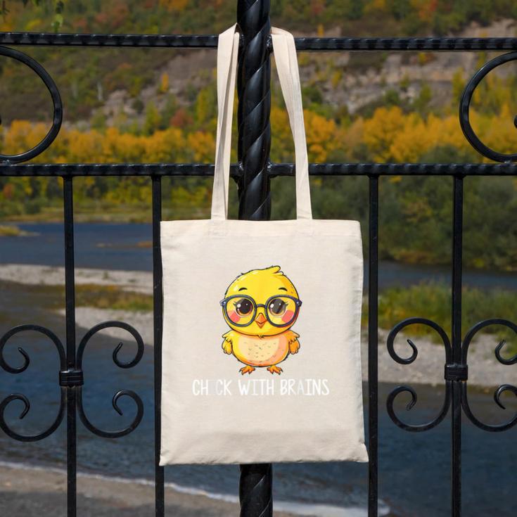 Back To School Chick With Brains Smart Intelligent Girls Canvas Tote Bag Back To School Chick With Brains Smart Intelligent Girls Canvas Tote Bag