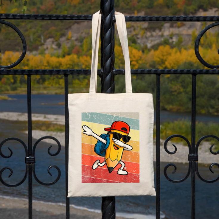 Back To School Dabbing Pencil First Day Boys Kids Canvas Tote Bag Back To School Dabbing Pencil First Day Boys Kids Canvas Tote Bag