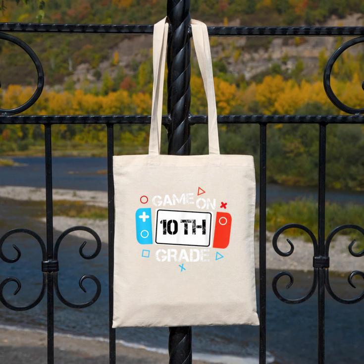 Back To School Game On 10th Grade Gamer Kids Boys Girl Canvas Tote Bag
