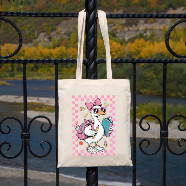 Back To School Goose First Day Of School Boy Girl Canvas Tote Bag Back To School Goose First Day Of School Boy Girl Canvas Tote Bag