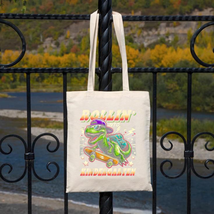 Back To School Kindergarten Dinosaur First Day Of School Boy Canvas Tote Bag