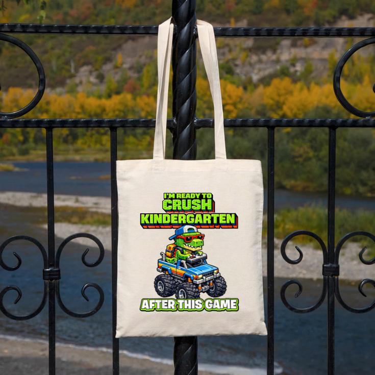 Back To School Kindergarten Retro Monster Truck Dinosaur Boy Canvas Tote Bag Back To School Kindergarten Retro Monster Truck Dinosaur Boy Canvas Tote Bag