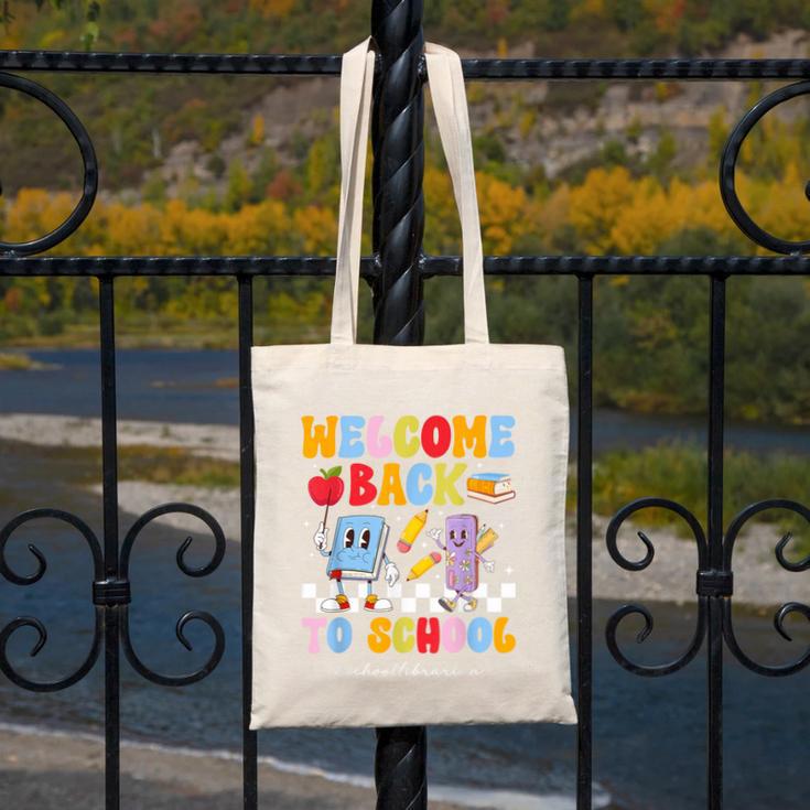 Back To School Librarian First Day Of School Librarian Canvas Tote Bag