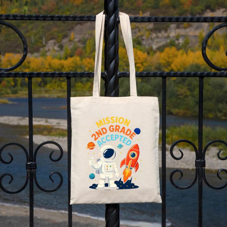 Back To School Mission Second 2nd Grade Accepted Astronaut Premium Tri-Blend Canvas Tote Bag