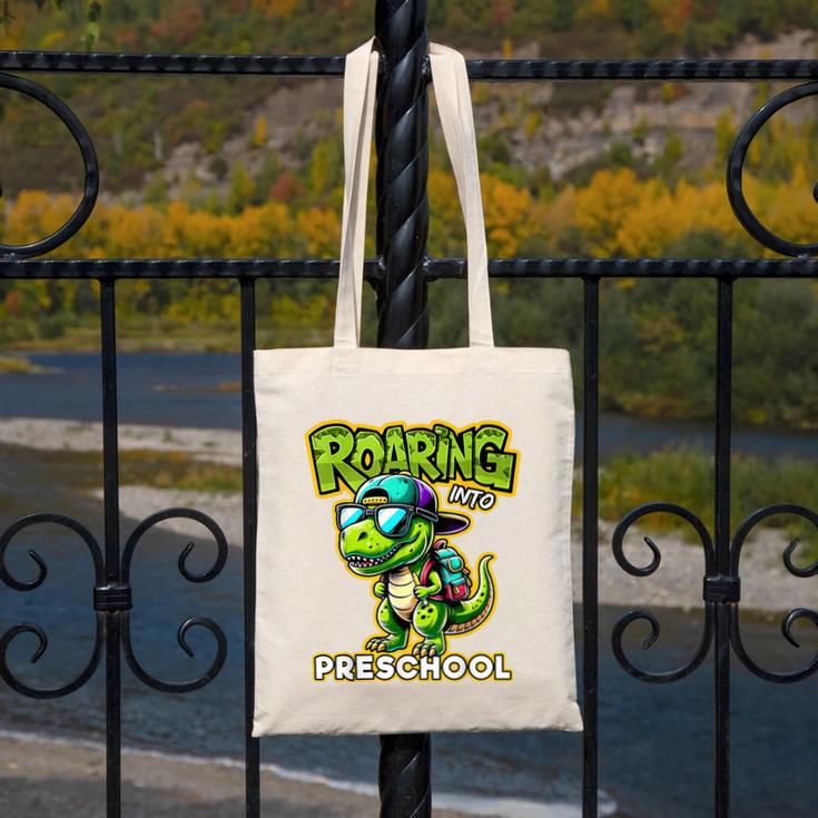 Back To School Preschool Dinosaur First Day Of School Boy Canvas Tote Bag Back To School Preschool Dinosaur First Day Of School Boy Canvas Tote Bag