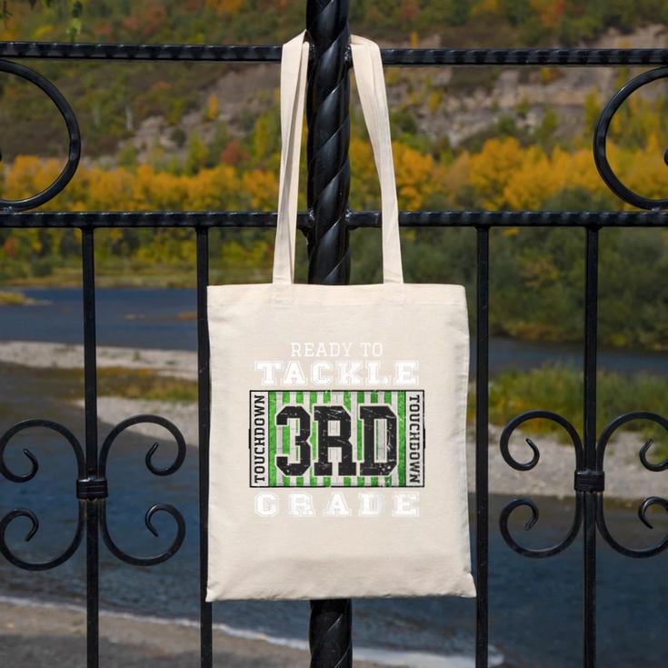 Back To School Ready To Tackle 3rd Grade Football Canvas Tote Bag