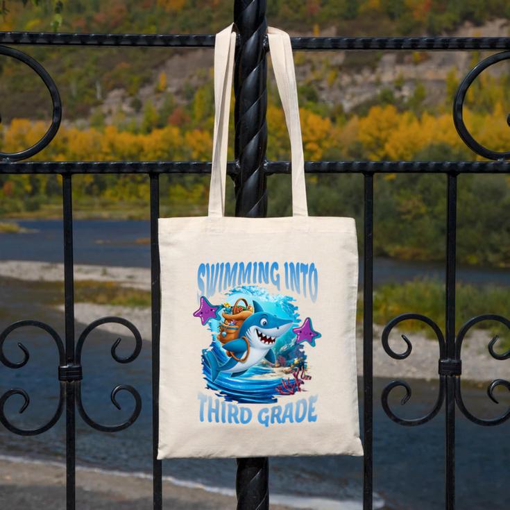 Back To School Third Grade Shark Canvas Tote Bag Back To School Third Grade Shark Canvas Tote Bag