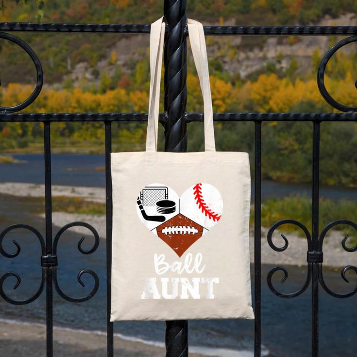 Ball Aunt Heart Football Baseball Hockey Game Day Canvas Tote Bag Ball Aunt Heart Football Baseball Hockey Game Day Canvas Tote Bag