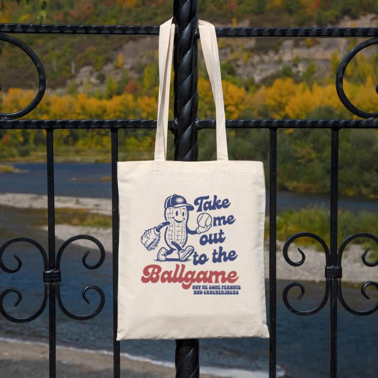 Take Me Out To The Ball Game Retro Peanuts Baseball Sports Canvas Tote Bag Take Me Out To The Ball Game Retro Peanuts Baseball Sports Canvas Tote Bag