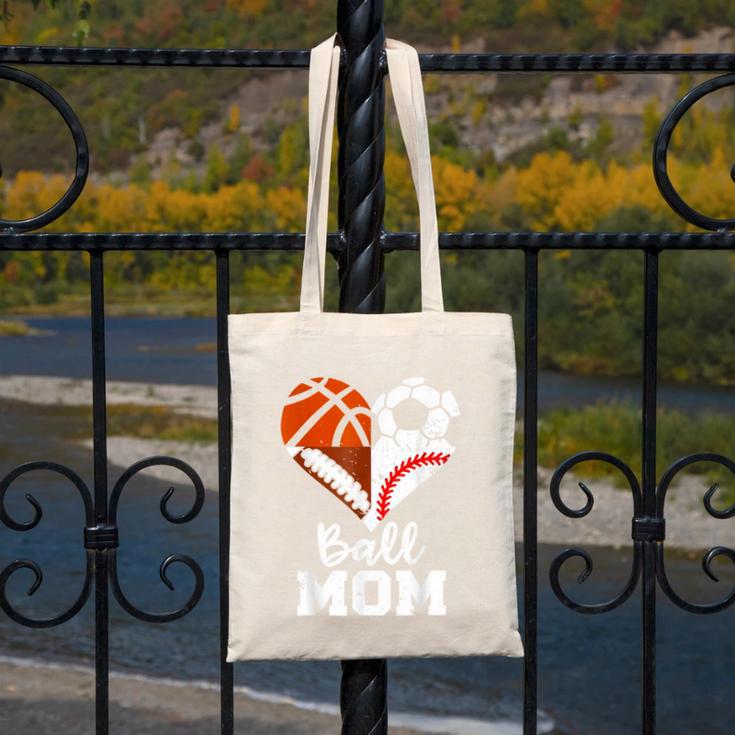 Ball Mom Heart Soccer Basketball Baseball Football Mom Canvas Tote Bag Ball Mom Heart Soccer Basketball Baseball Football Mom Canvas Tote Bag