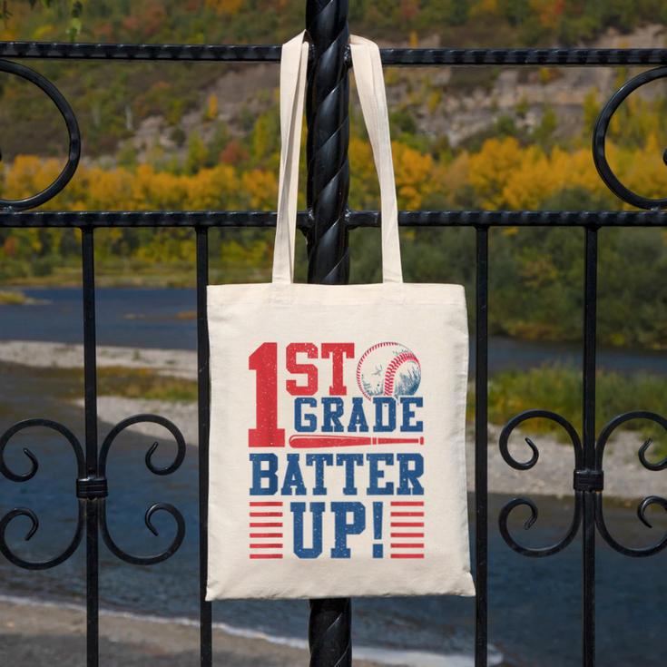 Baseball 1st Grade Back To School 1st Grade Batter Up Canvas Tote Bag Baseball 1st Grade Back To School 1st Grade Batter Up Canvas Tote Bag