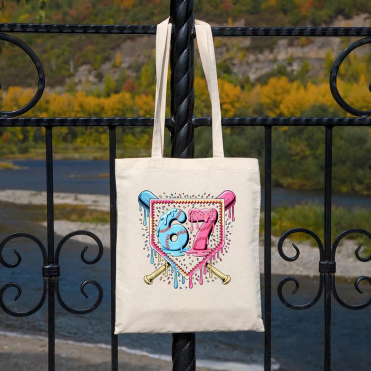 Baseball 67 Ice Cream Drip Six Seven Meme Boy Girl Kid Canvas Tote Bag