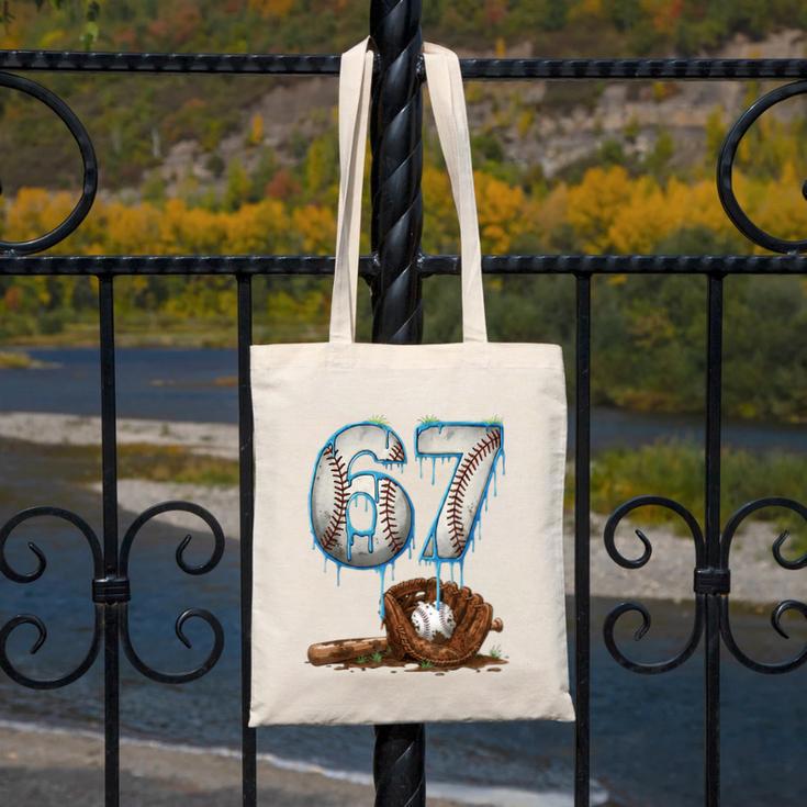 Baseball 67 Six Seven Meme 6-7 Drip Baseball Boys Men Canvas Tote Bag Baseball 67 Six Seven Meme 6-7 Drip Baseball Boys Men Canvas Tote Bag