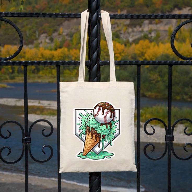 Baseball Boys Ice Cream Drip Baseball Boys Youth Mint Choco Canvas Tote Bag Baseball Boys Ice Cream Drip Baseball Boys Youth Mint Choco Canvas Tote Bag