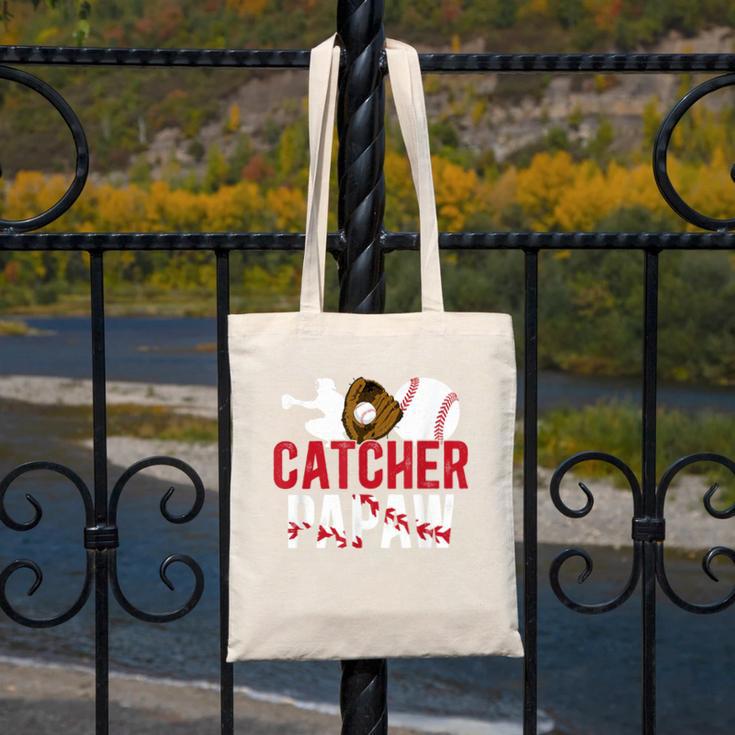 Baseball Catcher Papaw Proud Papaw Of A Baseball Catcher Canvas Tote Bag