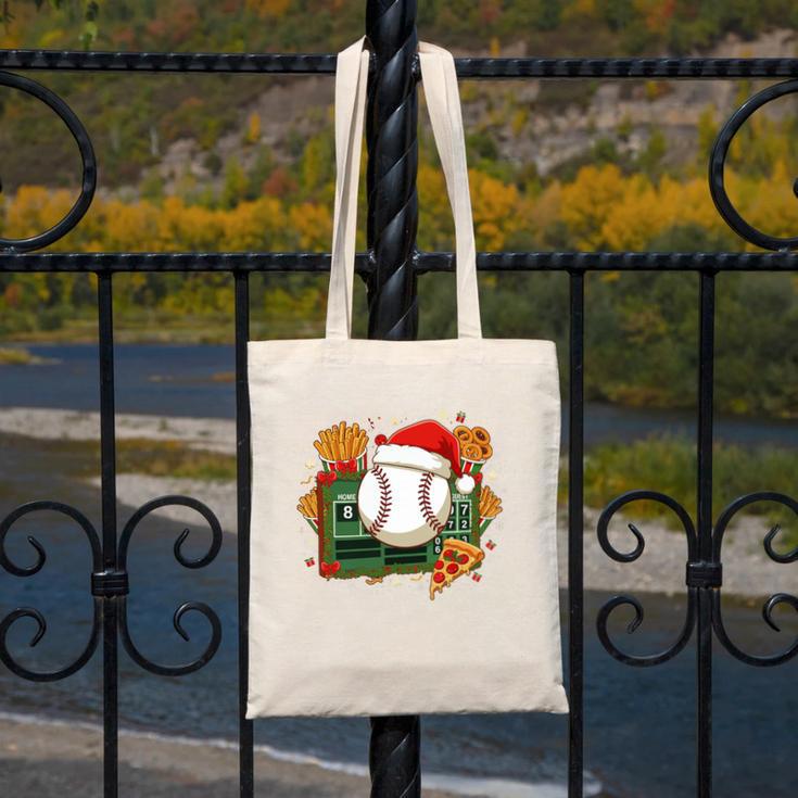 Baseball Christmas Scoreboard Celebration Premium Tri-Blend Canvas Tote Bag
