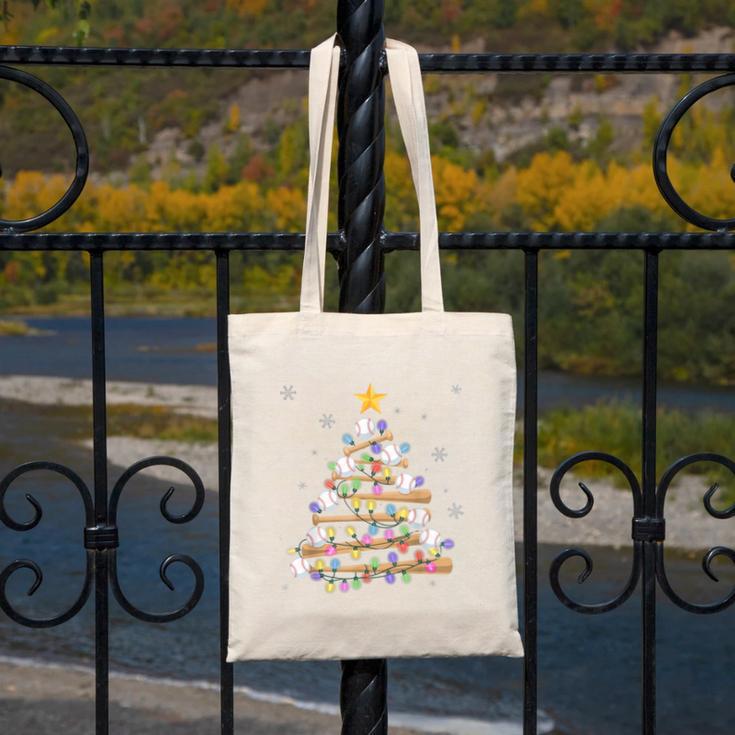 Baseball Christmas Tree Light Xmas Baseball Boys Kids Canvas Tote Bag Baseball Christmas Tree Light Xmas Baseball Boys Kids Canvas Tote Bag