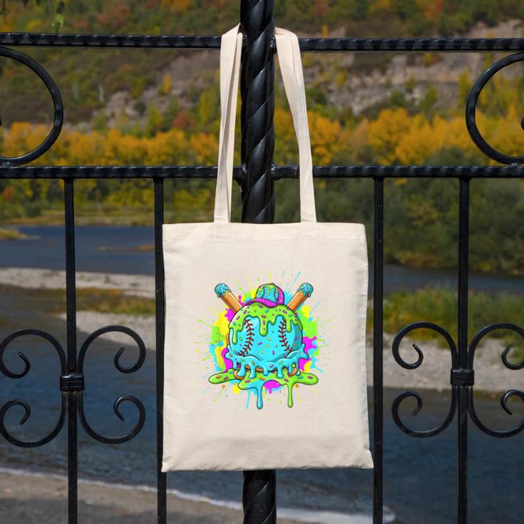 Baseball Drip For Boys Ice Cream Drip Youth Boys Baseball Canvas Tote Bag Baseball Drip For Boys Ice Cream Drip Youth Boys Baseball Canvas Tote Bag