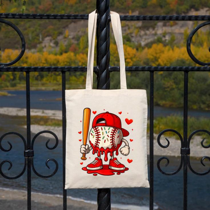 Baseball Drip Ice Cream Apparel Boys Kids Valentines Day Canvas Tote Bag