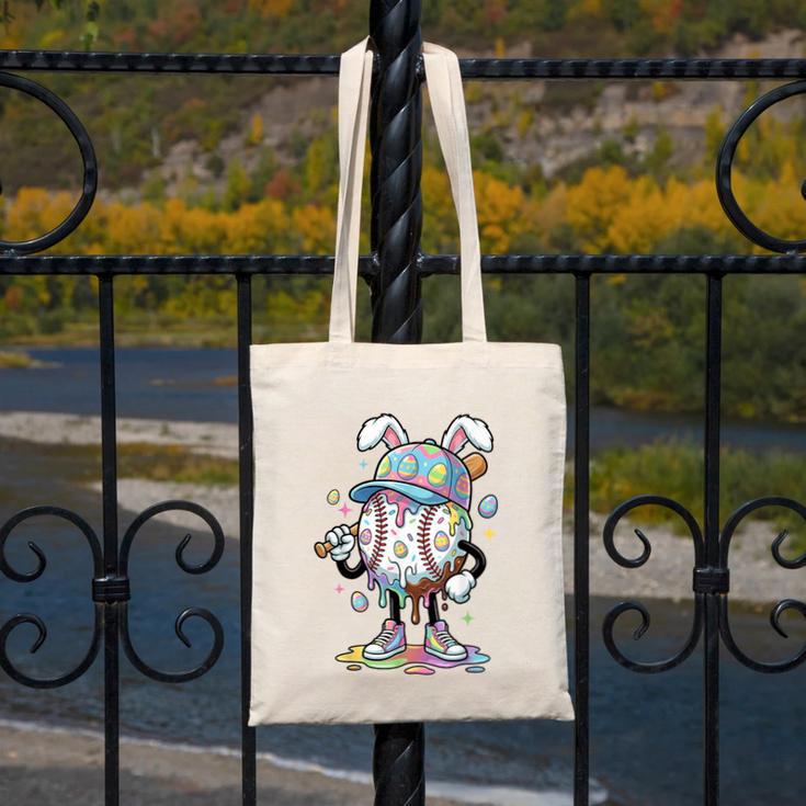 Baseball Drip Ice Cream Apparel Youth Boy Easter Day Canvas Tote Bag Baseball Drip Ice Cream Apparel Youth Boy Easter Day Canvas Tote Bag