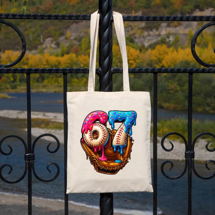 Baseball Drip Ice Cream Number 67 Player Or 67th Birthday Canvas Tote Bag