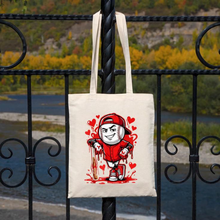 Baseball Drip Icecream Heart Red Valentine Day Boys Kids Canvas Tote Bag Baseball Drip Icecream Heart Red Valentine Day Boys Kids Canvas Tote Bag